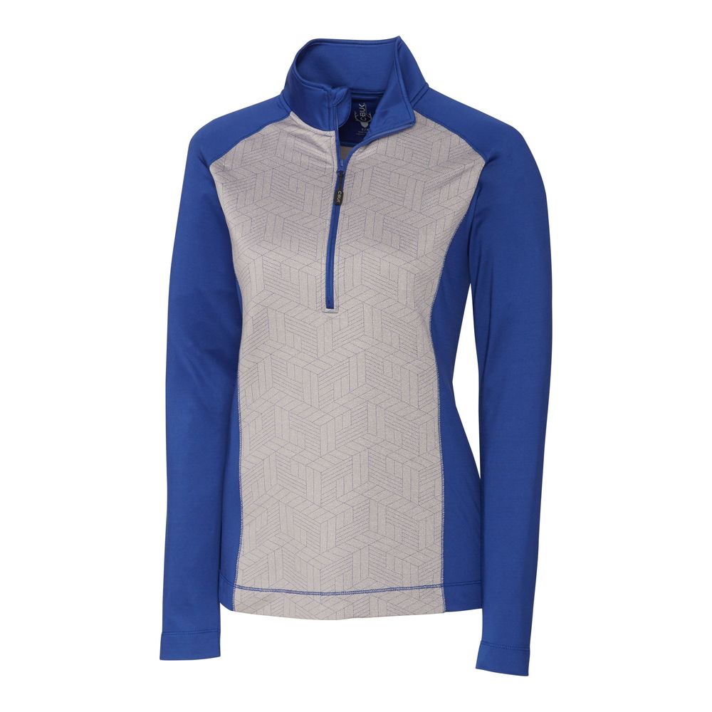 NWT CBUK Tour Blue Womens All-Star Printed Half Zip